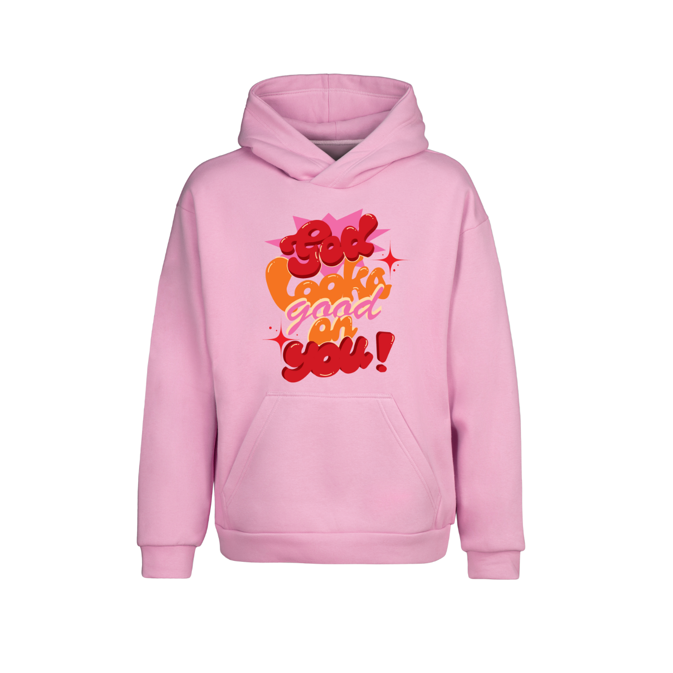 God looks good on you -light pink hoodie