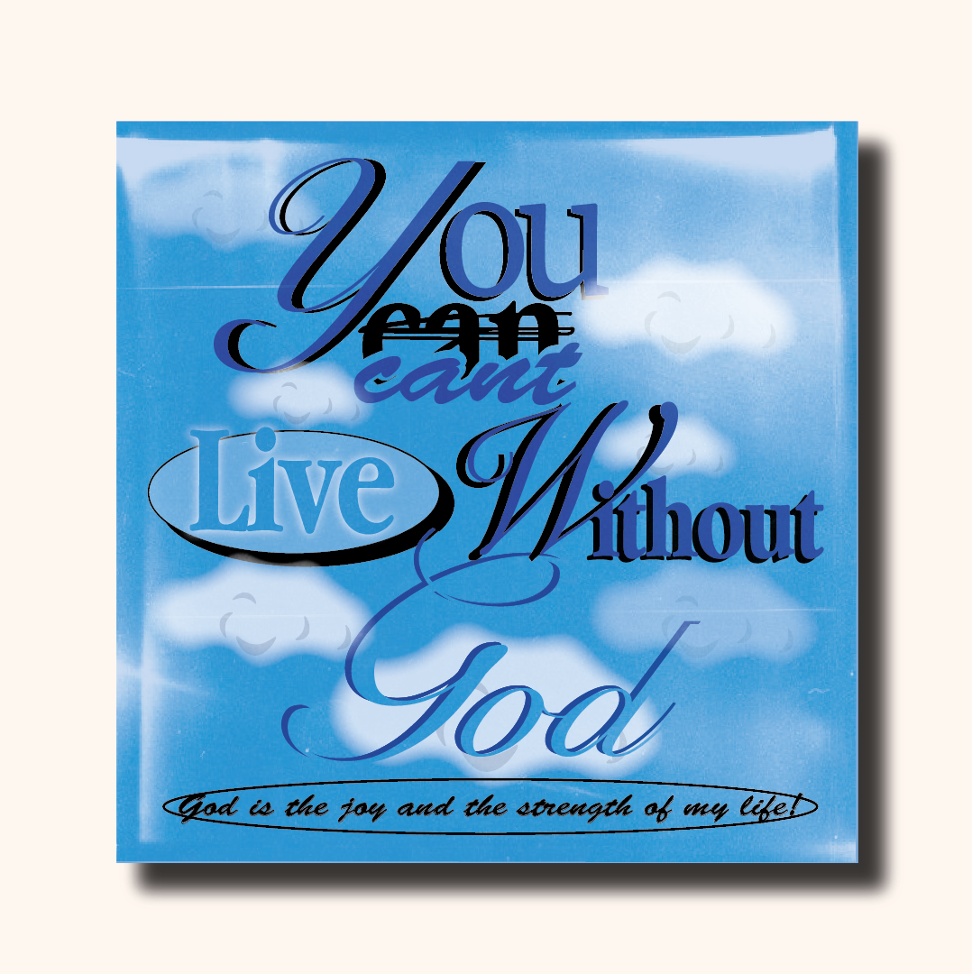 Live with god art print