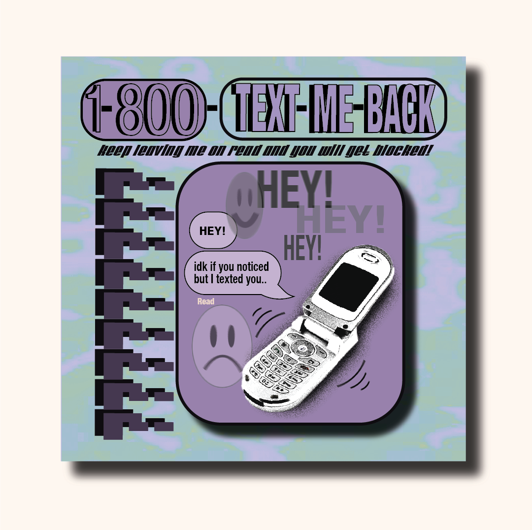 Text me back art print